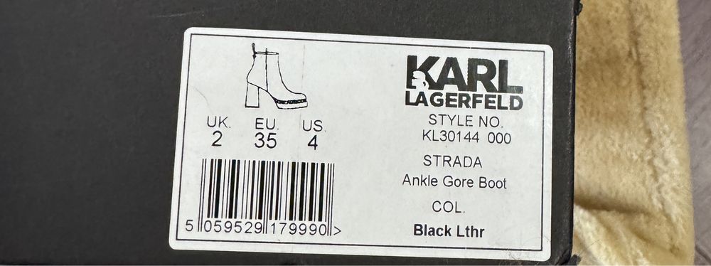 GHETE femei  KARL LAGERFELD  piele masura 36