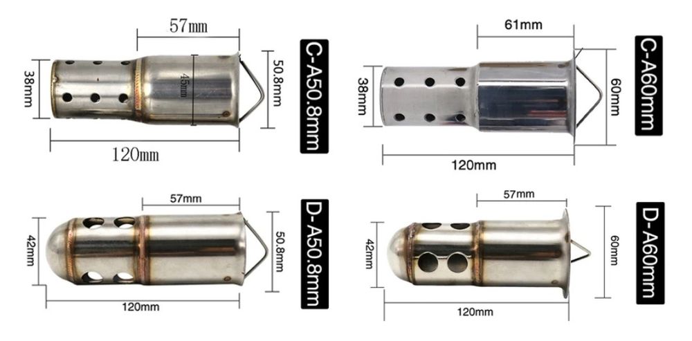 DB-Killer (заглушител) с катализатор, за Ауспух на мотоциклет.