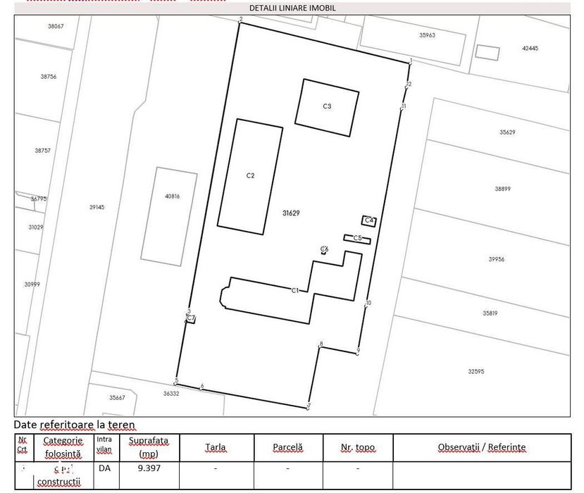 Spațiu administrativ și clădiri birouri + hale de vânzare în Giurgiu,