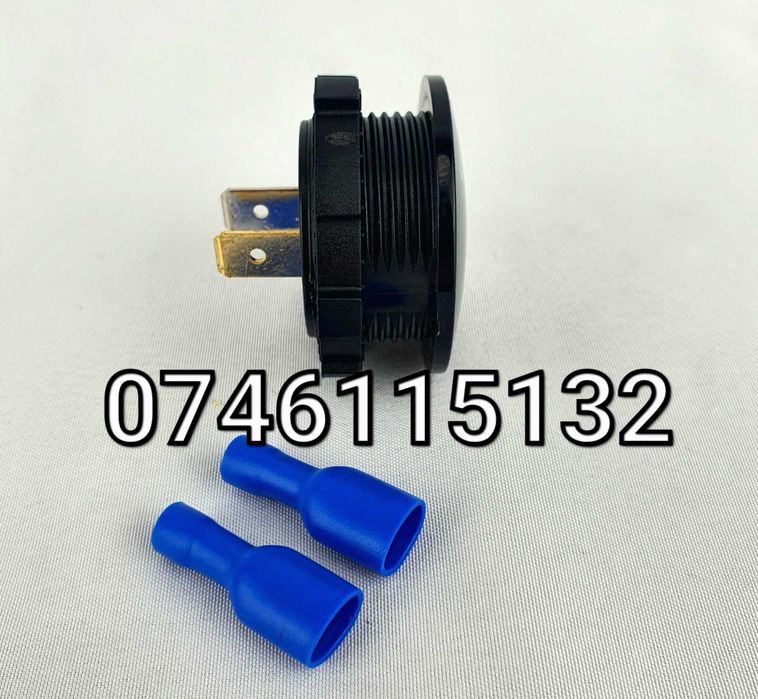 Voltmetru Auto Moto Atv Tractor-Cu Buton Tactil-2 Functii-Universal-T7