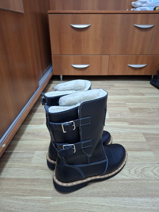 Сапог зимние кожа