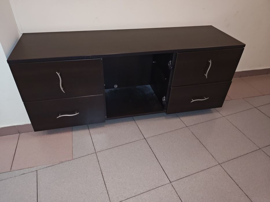 Шкаф цвят венге с 4 чекмеджета, Д135/В55/Ш40