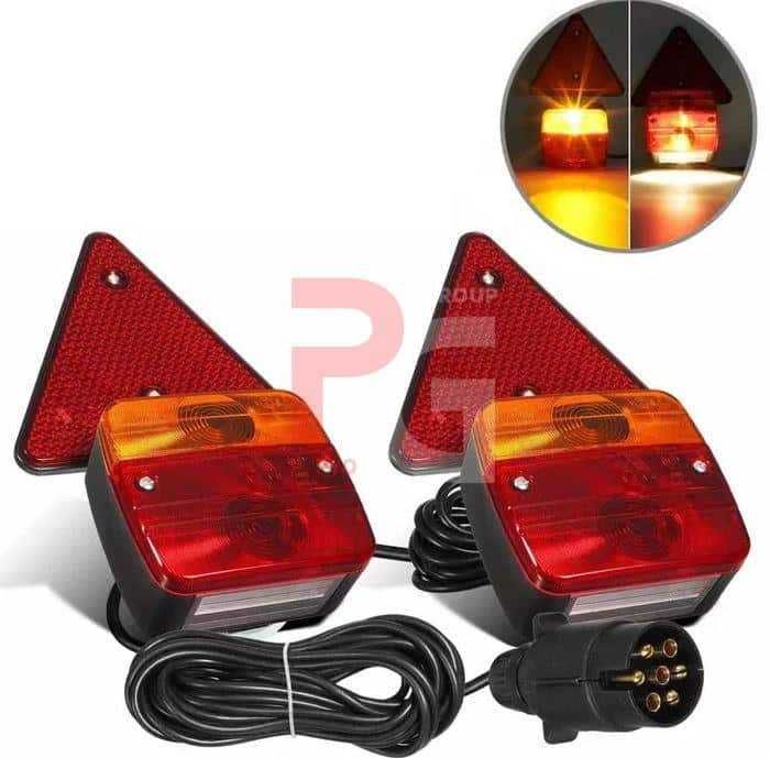 Стоп Стопове за ремарке – триъгълни с магнит,кабел и букса