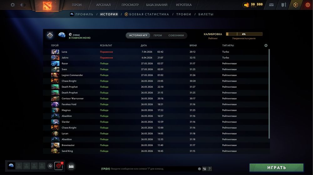 Аккаунт дота 2 7235 ммр