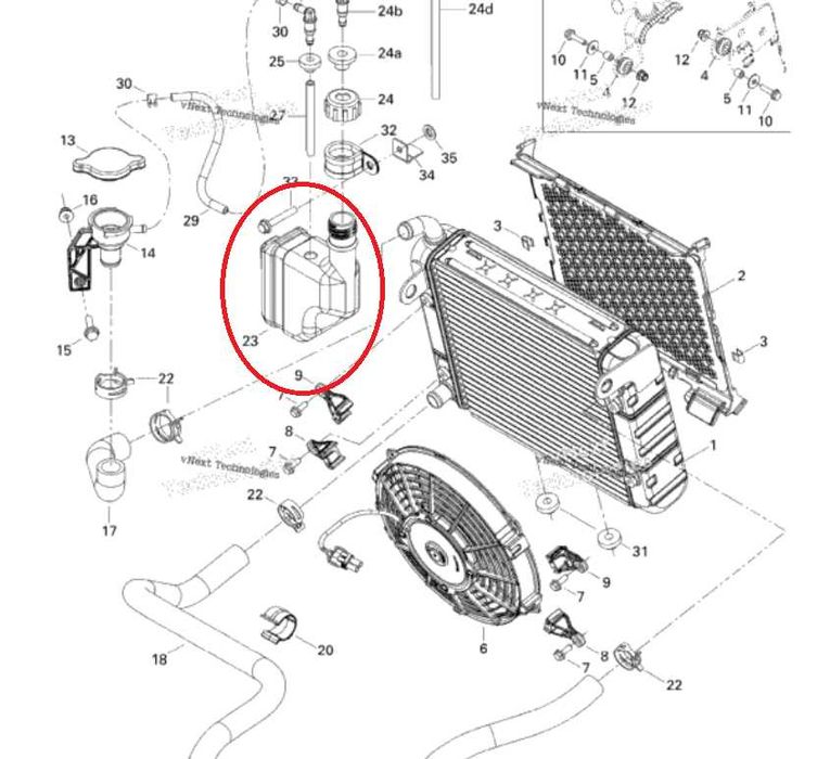 НОВ Резервоар антифриз Outlander Traxter DS650 Quest Rally Renegade