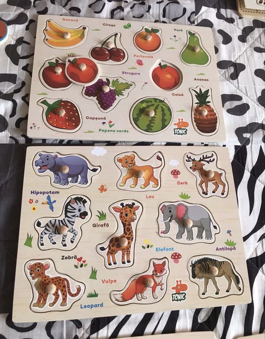 Set puzzle lemn pentru copii