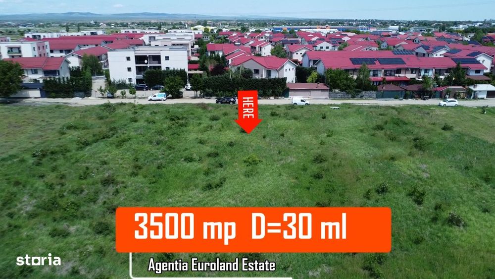 Teren intravilan 3.500 mp – Zonă Rezidențială ORIZONT , pret: 90euro