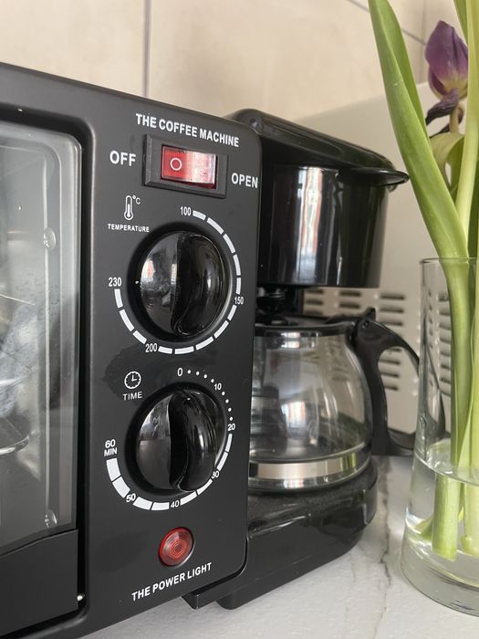 Мултифункционален уред за закуска 3 в 1 – фурна, тостер и кафемашина