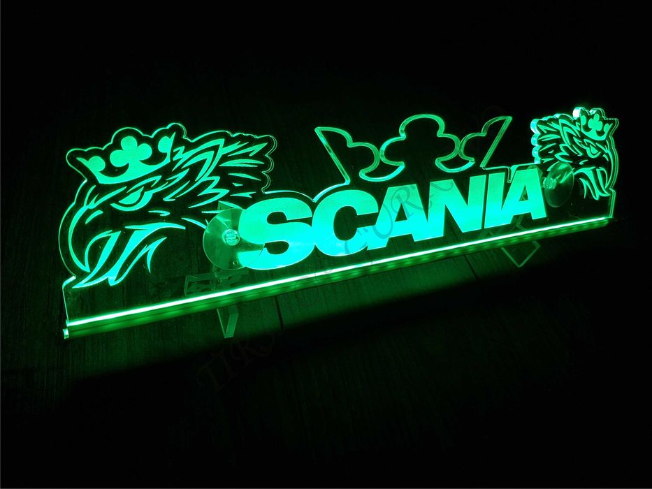 Светещи Лазерно Гравирани Табели за Камиони 12V или 24V SCANIA MAN DAF