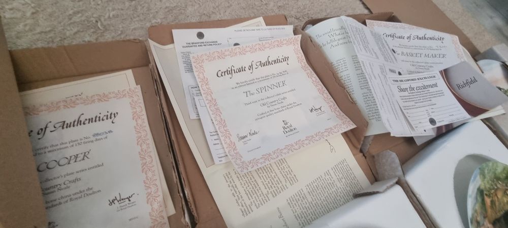 Farfurii decorative set 12 buc portelan