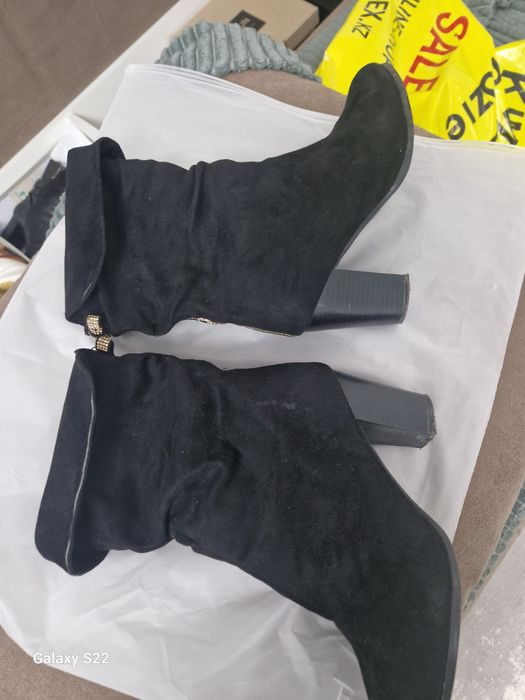 Сапоги замша осень