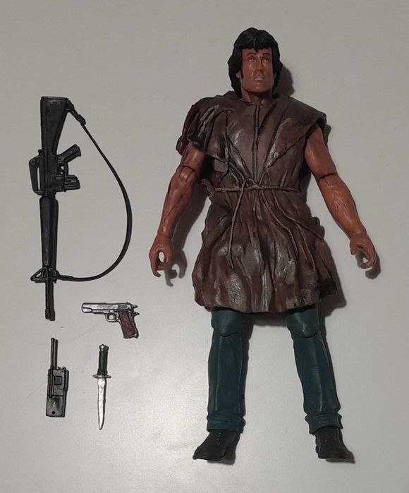 Neca Action Figure Rambo First Blood John Rambo Sylvester Stallone гр ...