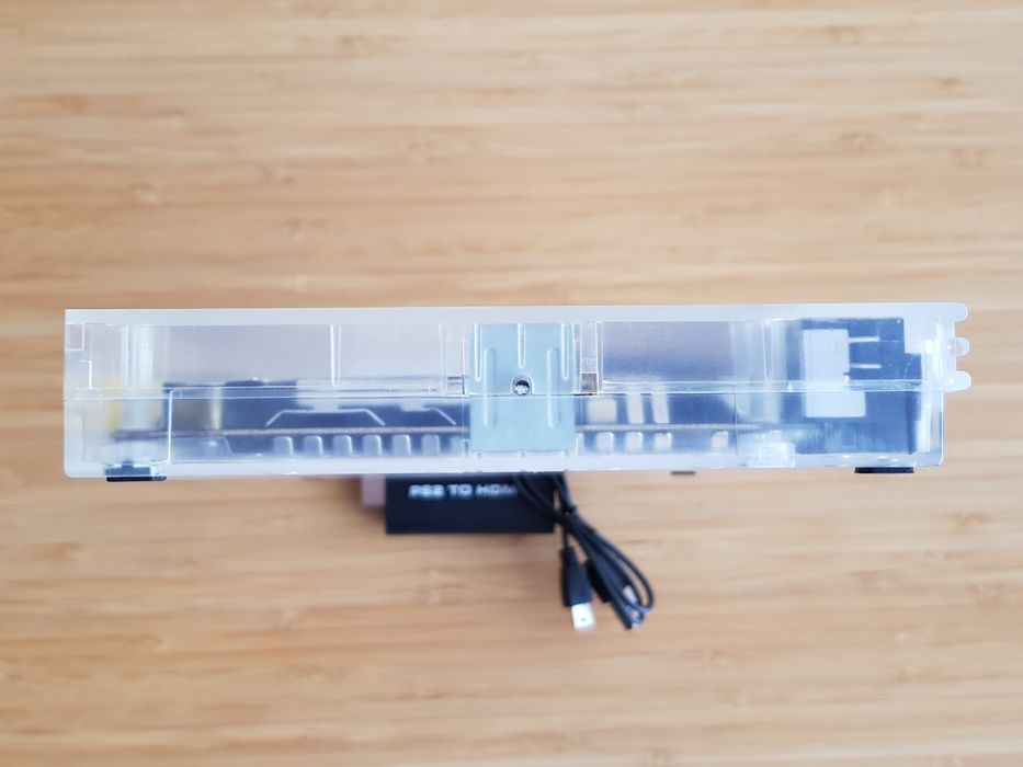 PlayStation 2 Slim SCPH-77004 Cristal Clear + HDMI Converter