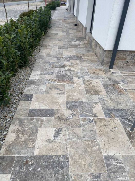 Travertin silver franch pattern 1,2 cm