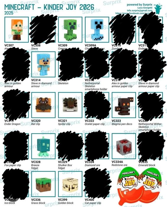 Киндер Майнкрафт обмен Kinder Joy Minecraft