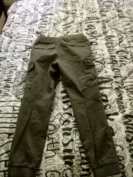 Дънки карго войнишко зелено