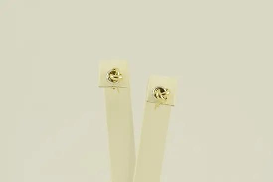 14 карата , златни обици - плетка