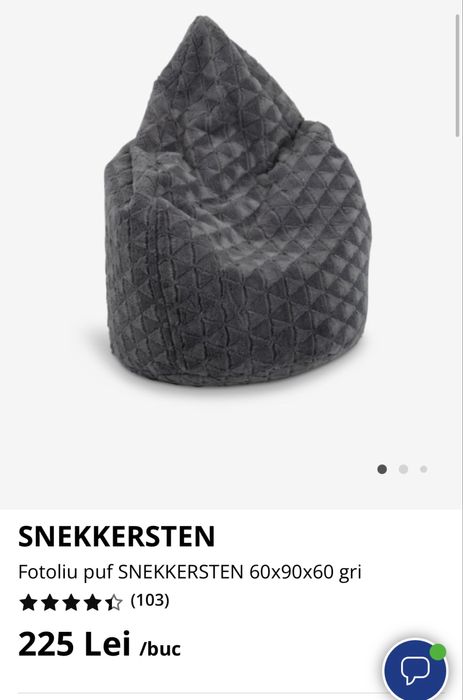 Fotoliu puf nou