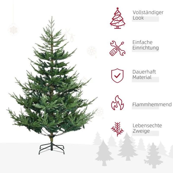 HOMCOM Изкуствена коледна елха