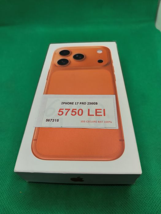 Iphone 17 pro 256gb 100% bat la cutie•Amanet Lazar Crangasi•56731