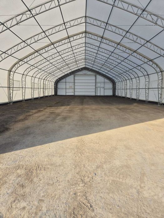 Cort depozitare, industrială, structura ușoară cu prelată