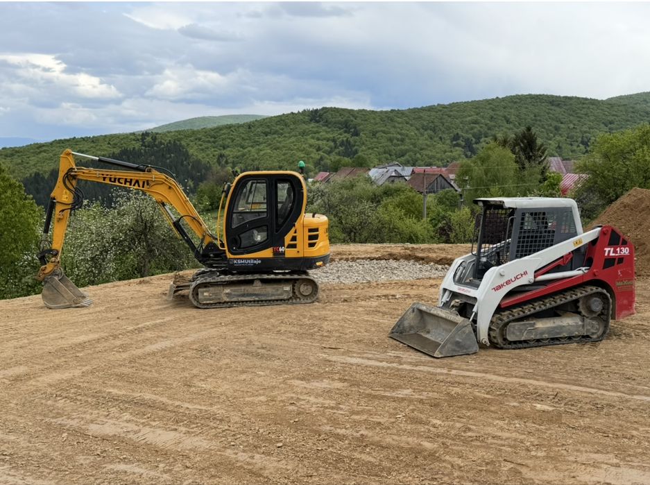 Prestam si inchiriem cu camioneta mini incarcator senile bobcat mini excavator dumper