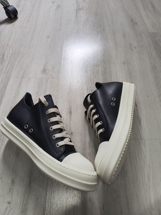 Rick Owens Ramones low leather black 43