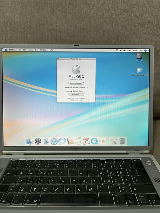 Laptop Apple de colecție Powerbook G4