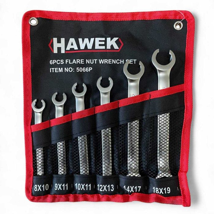 Комплект срязани ключове за спирачни тръбички, 6 части – HAWEK