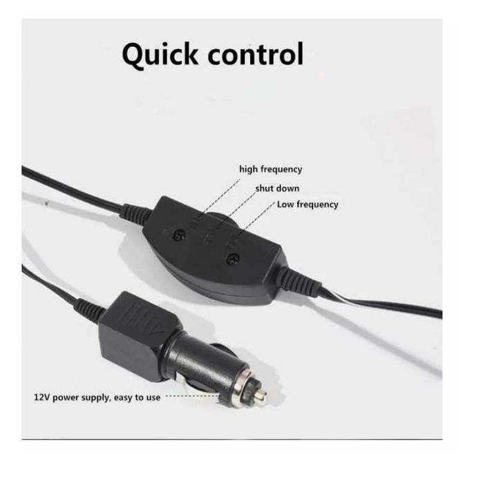 Масажираща електрическа възглавница Mercado Trade, За кола, 12V, Черен