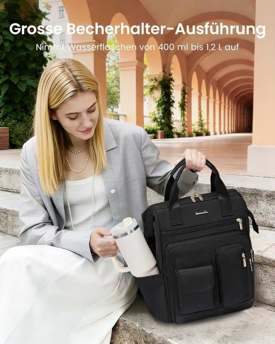LOVEVOOK дамска раница за лаптоп 15.6" – 20 джоба, 2 в 1