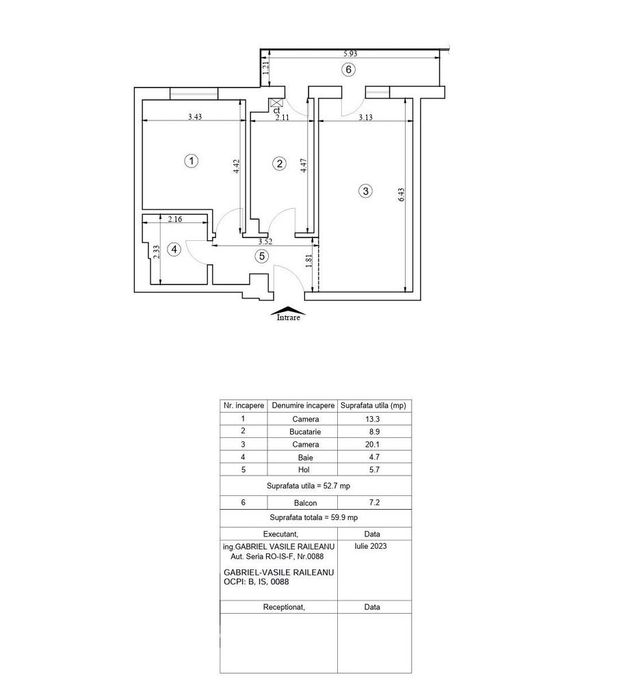 INTABULAT!Apartament 2 camere, et2, 143.000euro si parcare inclusa