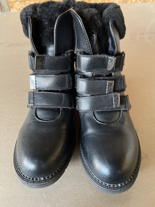 Ботинки подростковые кожанные зимние
