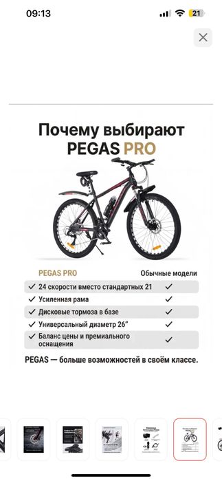 Горный велосипед Pegas pro