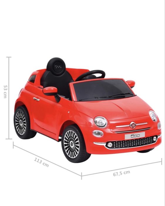 Mașină electrică pentru copii Fiat 500, roșu