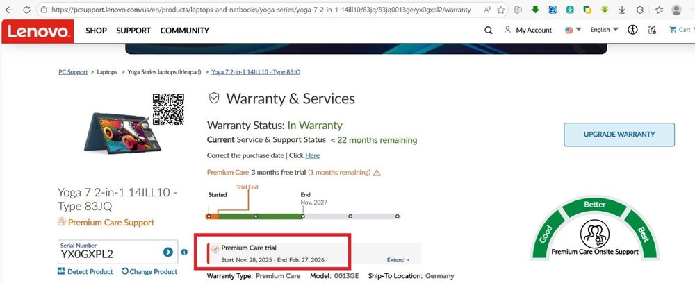 Laptop Lenovo Yoga 7,  2in1, touch screen, Tableta
