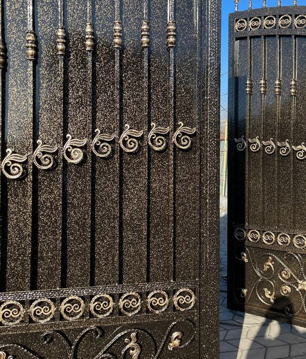 покраска ворот двери топчан навес