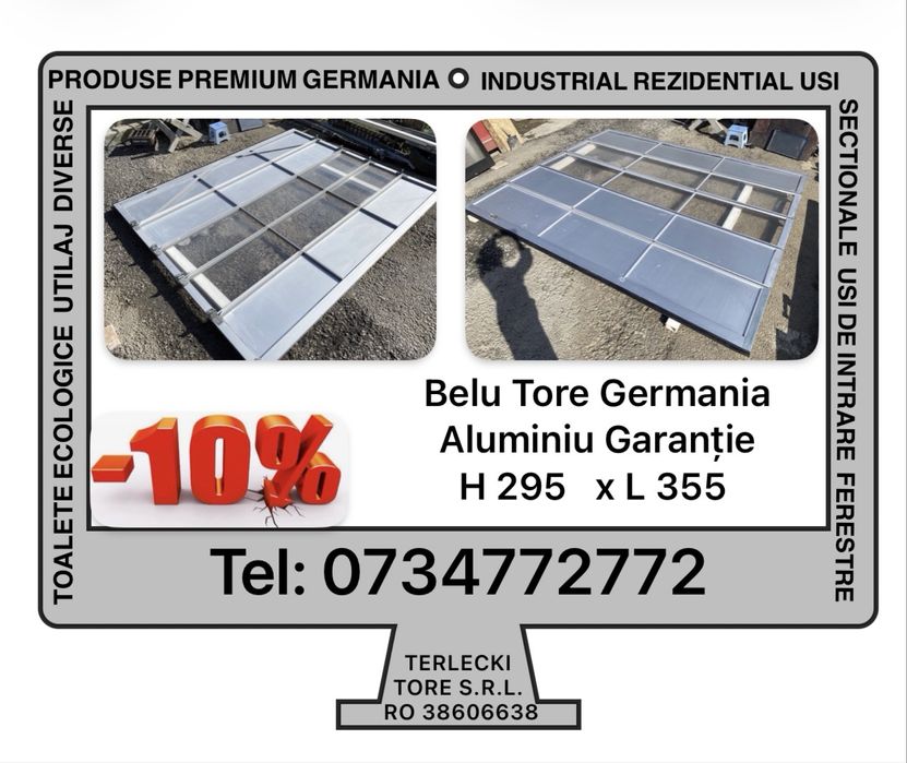 USA SECTIONALA INDUSTRIALA poarta hala garaj H 295 x L 355 Germania