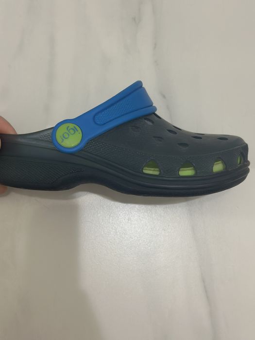 Кроксы унисекс сине-зеленые