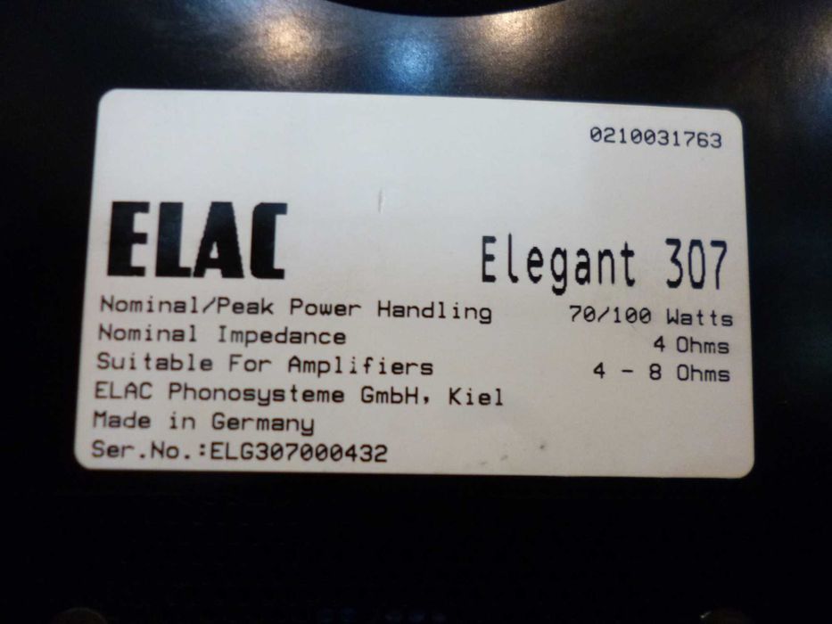 Boxe raft foarte rare Elac Elegant 307- 100 Watt -9,5 kg/buc