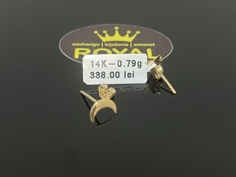 Bijuteria Royal CB : Cercei copil aur 14K 585  0,79 grame