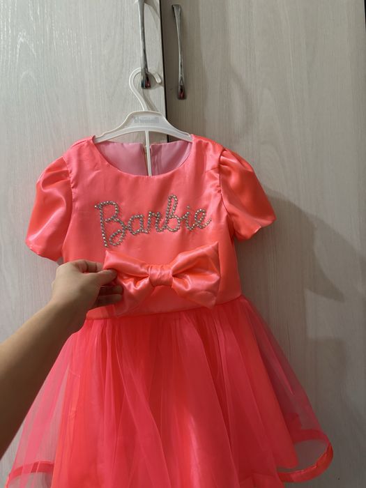 Розовое Платье барби для девочек