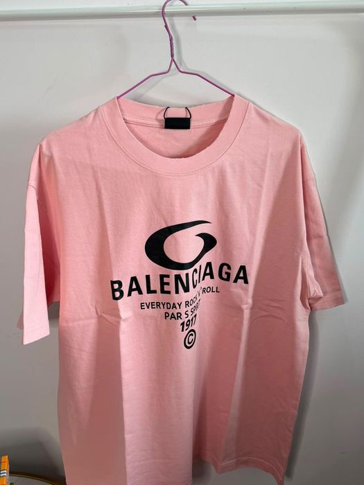 Tricou Balenciaga Pink Oversized – Nou, Stil Streetwear Luxury