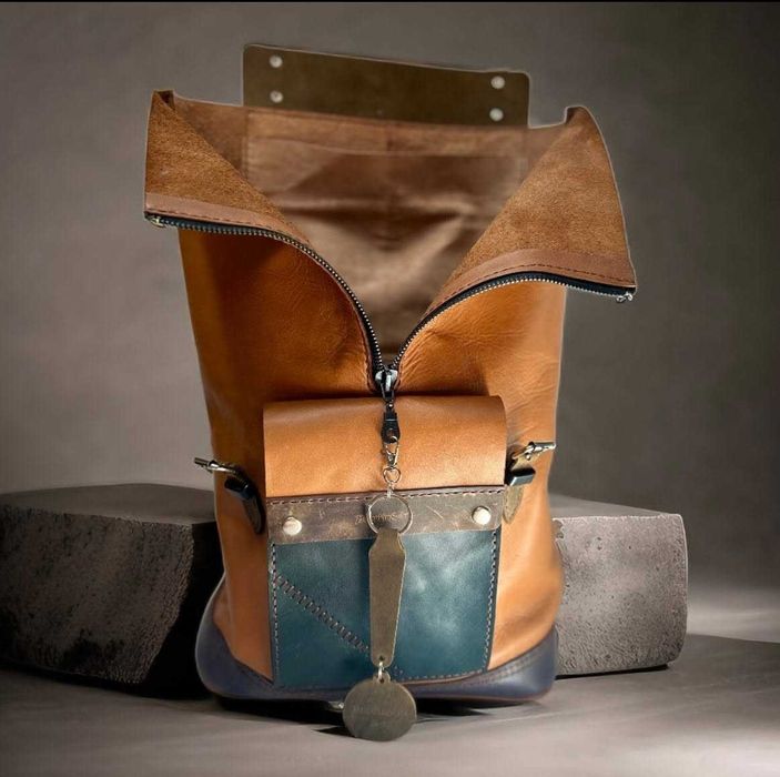 Rucsac Handmade din piele, nou