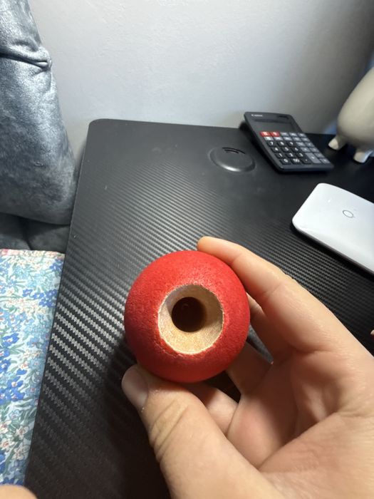 Fuzzy red turbo shape