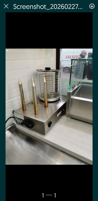 Aparat profesional Hot-Dog Royal Catering - 4 țepi, Oțel Inoxidabil