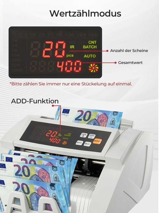 FOHERE Машина за броене на пари с UV/MG/IR