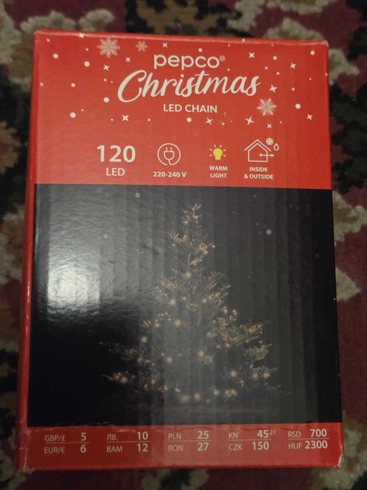 Instalație 120 leduri NOUĂ  pt. decorat la interior/ exterior