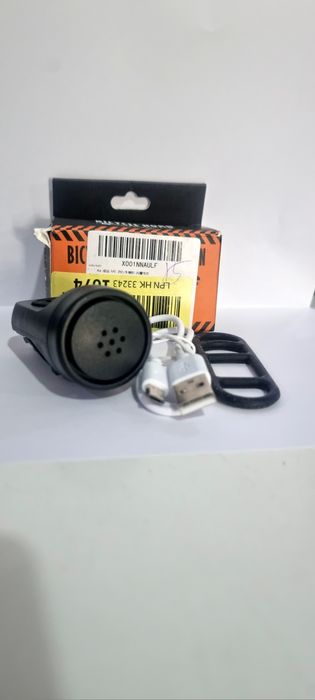 Звънец за велосипед, електрически, 120dB, водоустойчив, черен, 7.5x4.5