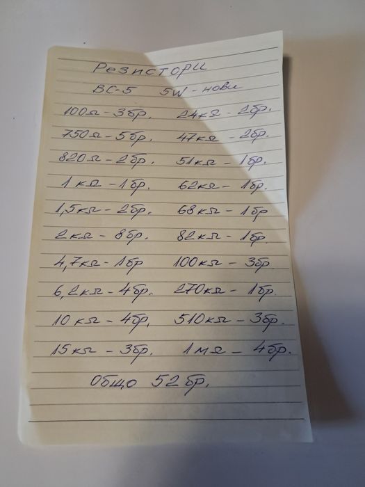 Резистори 5 w  нови